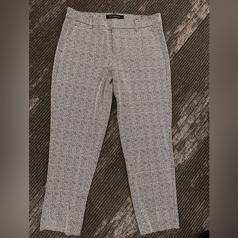 Liverpool, black and white dress pants, size 6/28